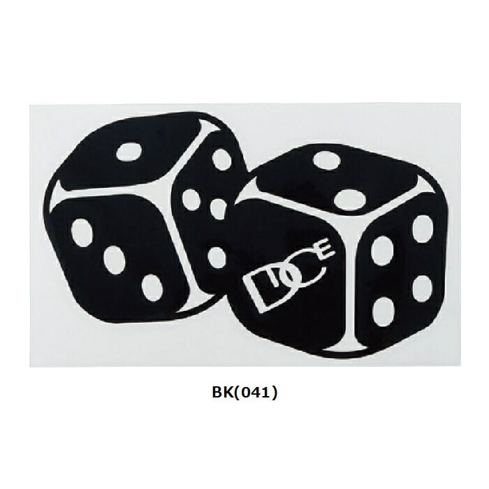 DICE ダイス Sticker ステッカー サイコロ150×91mm ホワイト ブラック