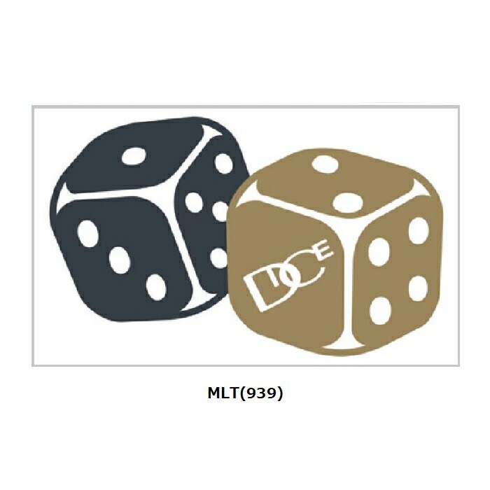 DICE ダイス Sticker ステッカー サイコロ150×91mm ホワイト ブラック
