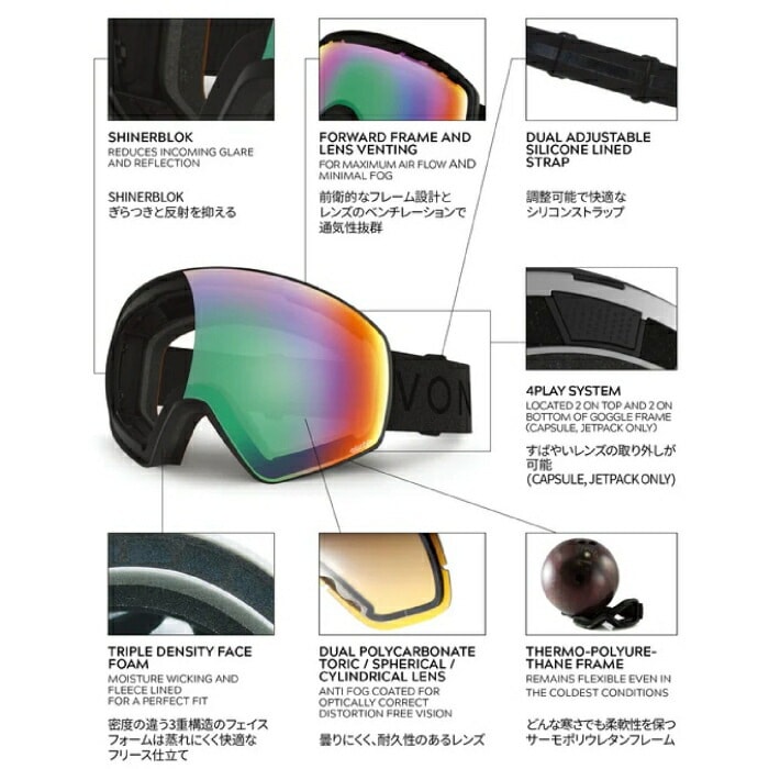 VONZIPPER ボンジッパー MACH VFS BE21M700 スノーゴーグル ジャパン