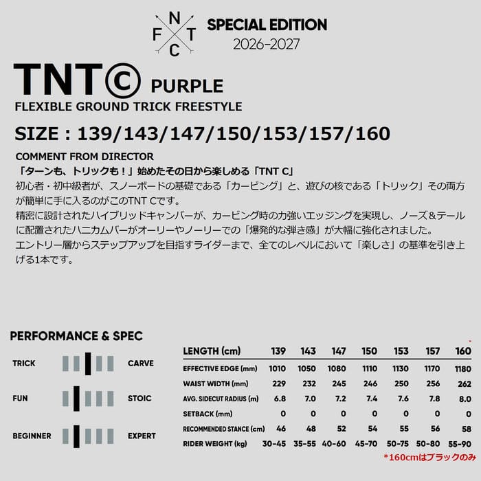26-27 FNTC TNT C ポップキャンバー グランドトリック ソフト