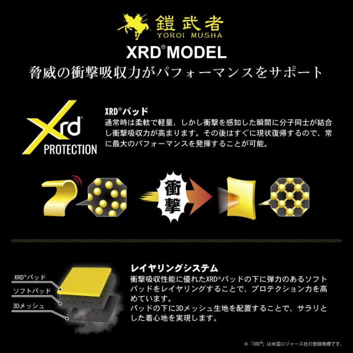 鎧武者 ヨロイムシャ ボディプロテクター XRD BK YM-1739レイヤリング