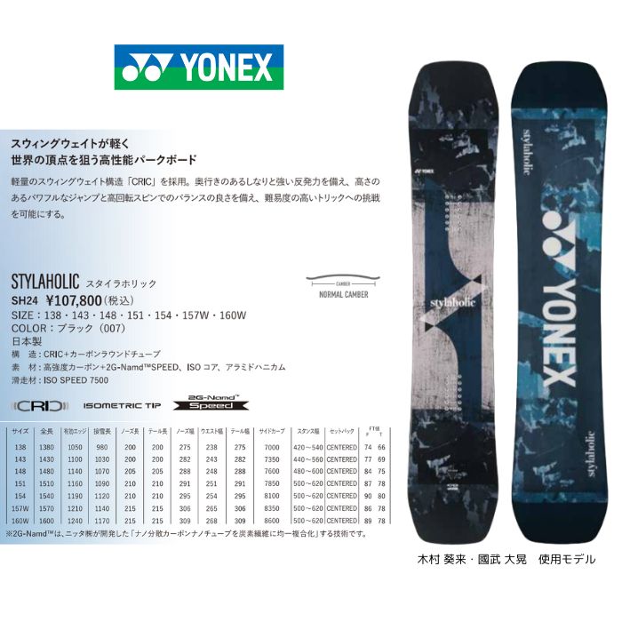 24-25 YONEX ヨネックス STYLAHOLIC スタイラホリック SH24 ブラック