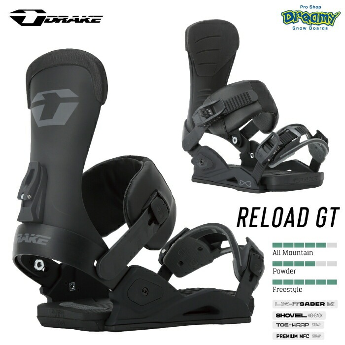 24-25 DRAKE RELOAD GT リロード バインディング BLACK/GREY