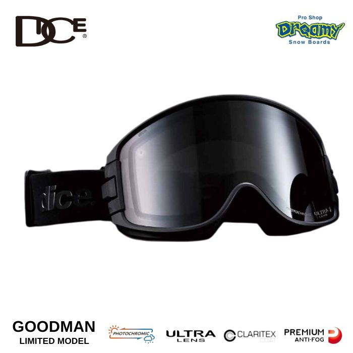 DICE ゴーグル　goodman DICE（ダイス） 特典付き 25-26 DICE ゴーグル GOODMAN グッドマン