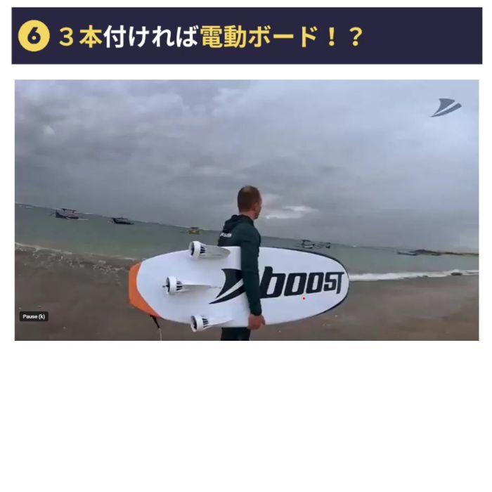Boost Fin ブーストフィン サーフィン 電動フィン リモコン付き
