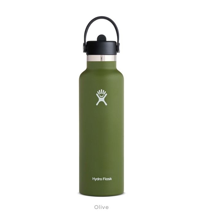 HydroFlask ϥɥե饹 21 oz Standard Mouth Flex Straw olive 8901140021221 621ml ƥ쥹ܥȥ Ǯ¤ ȥɥ  