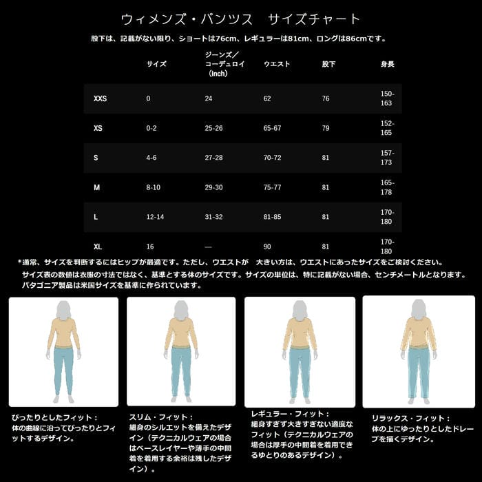 patagonia ウィメンズ・バギーズ・ロング 57035 リラックスフィット