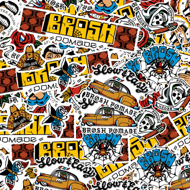 BROSH STICKERS SET 2BROSHʥƥå