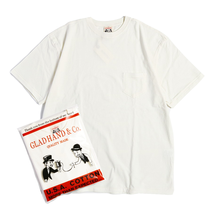STANDARD POCKET T-SHIRTS_20（WH）／GLAD HAND （Tシャツ