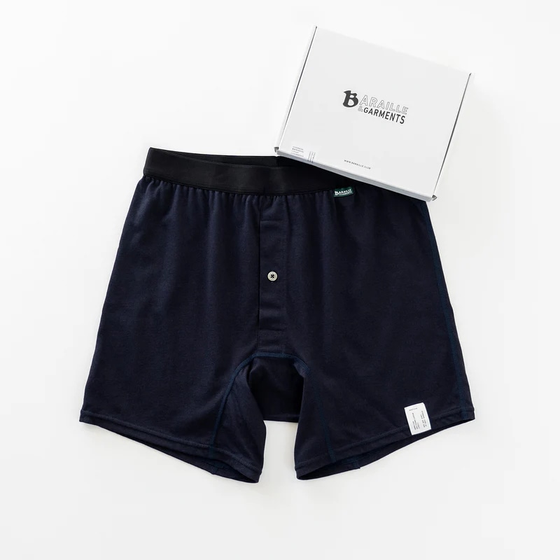 BORDERIES Knit Shorts（ネイビー）／BARAILLE&GARMENTS（ニット