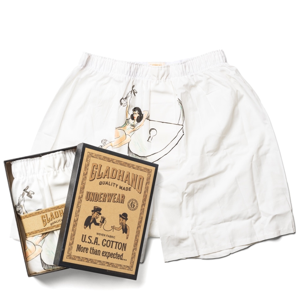 STANDARD BOXER SHORTS PRINT D WHITE�ʥܥå�������ˡ�GLAD HAND �ʥѥ�ġ�