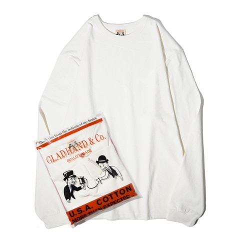 HEAVY WEIGHT BINDER NECK L/S T-SHIRTS_33WHˡGLAD HAND Tġ