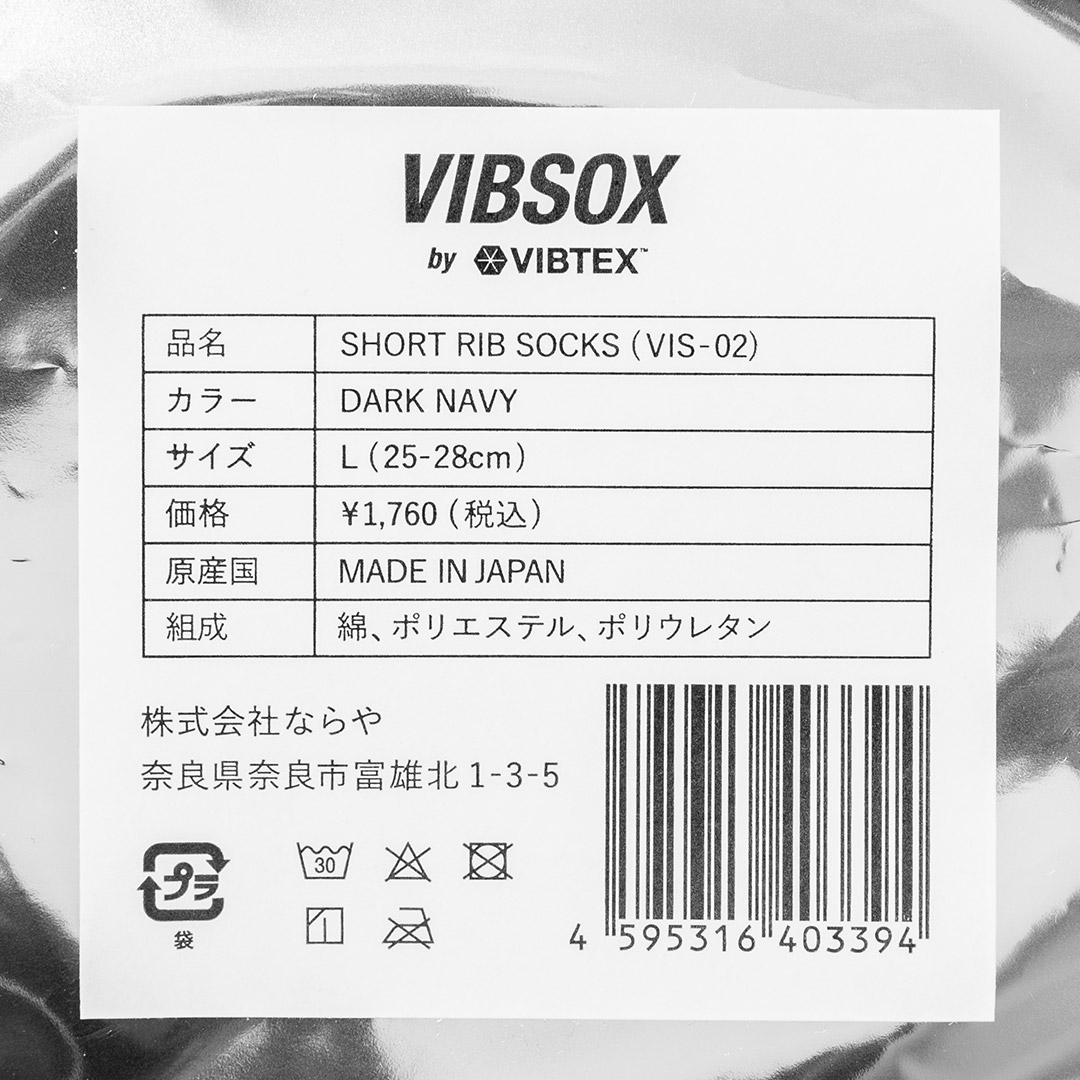 SHORT RIB SOCKS L�ʥ������ͥ��ӡ��ˡ�VIBSOX�ʥ��å�����