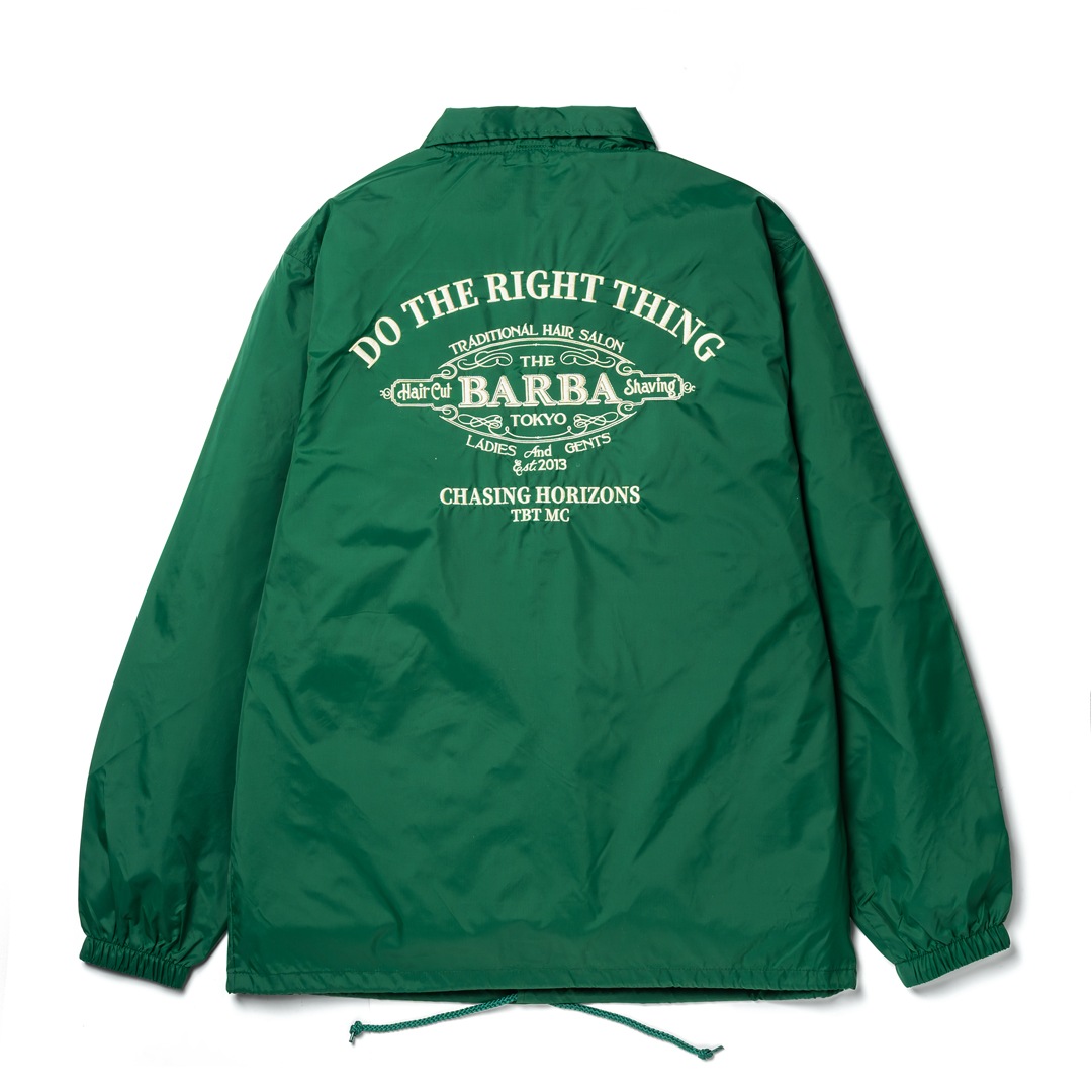 数量限定】WSIDE EMB COACH JACKET（グリーン）／BARBAオリジナル