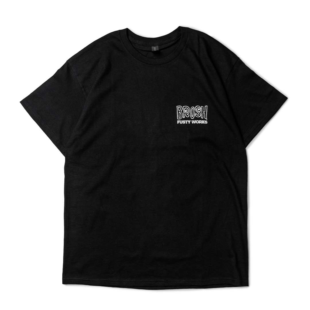 BROSH FUSTY WORKS S/S TEE FACE LOGO_BKBROSH Tġ