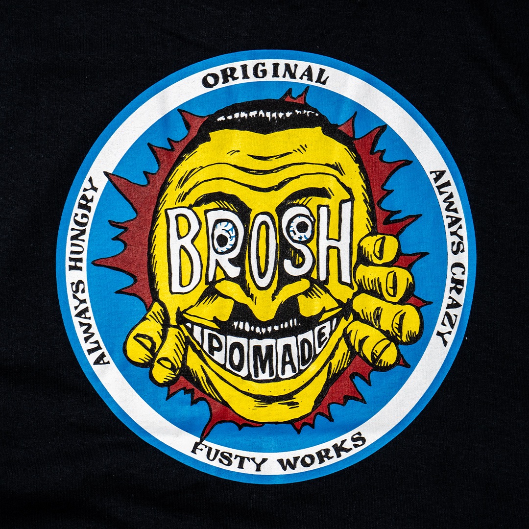 BROSH FUSTY WORKS S/S TEE FACE LOGO_BKBROSH Tġ