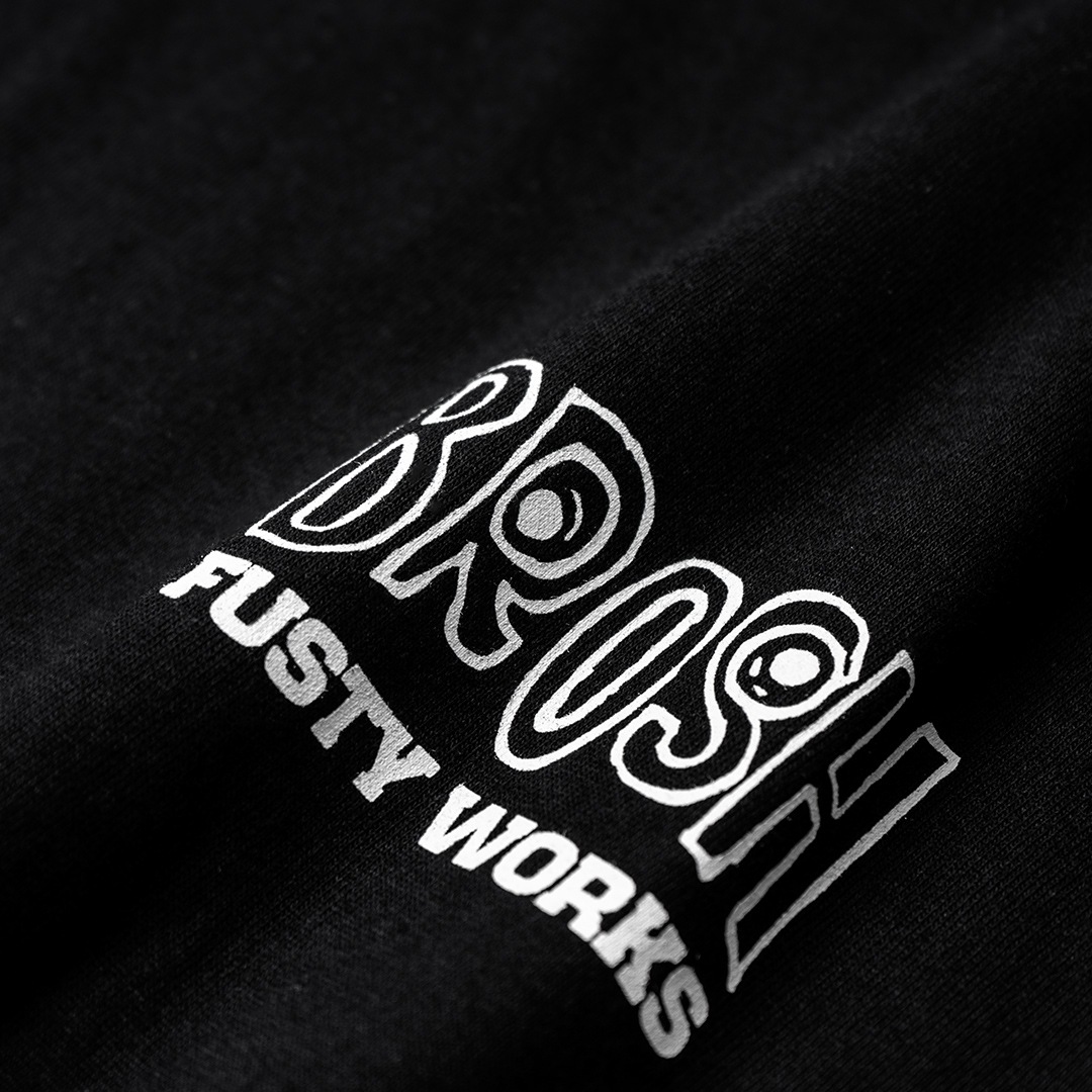 BROSH FUSTY WORKS S/S TEE FACE LOGO_BKBROSH Tġ