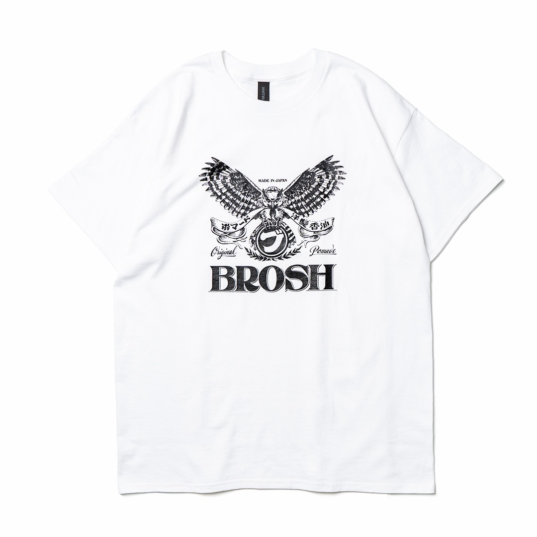 BROSH FUSTY WORKS S/S TEE OWL LOGO_WHBROSH Tġ