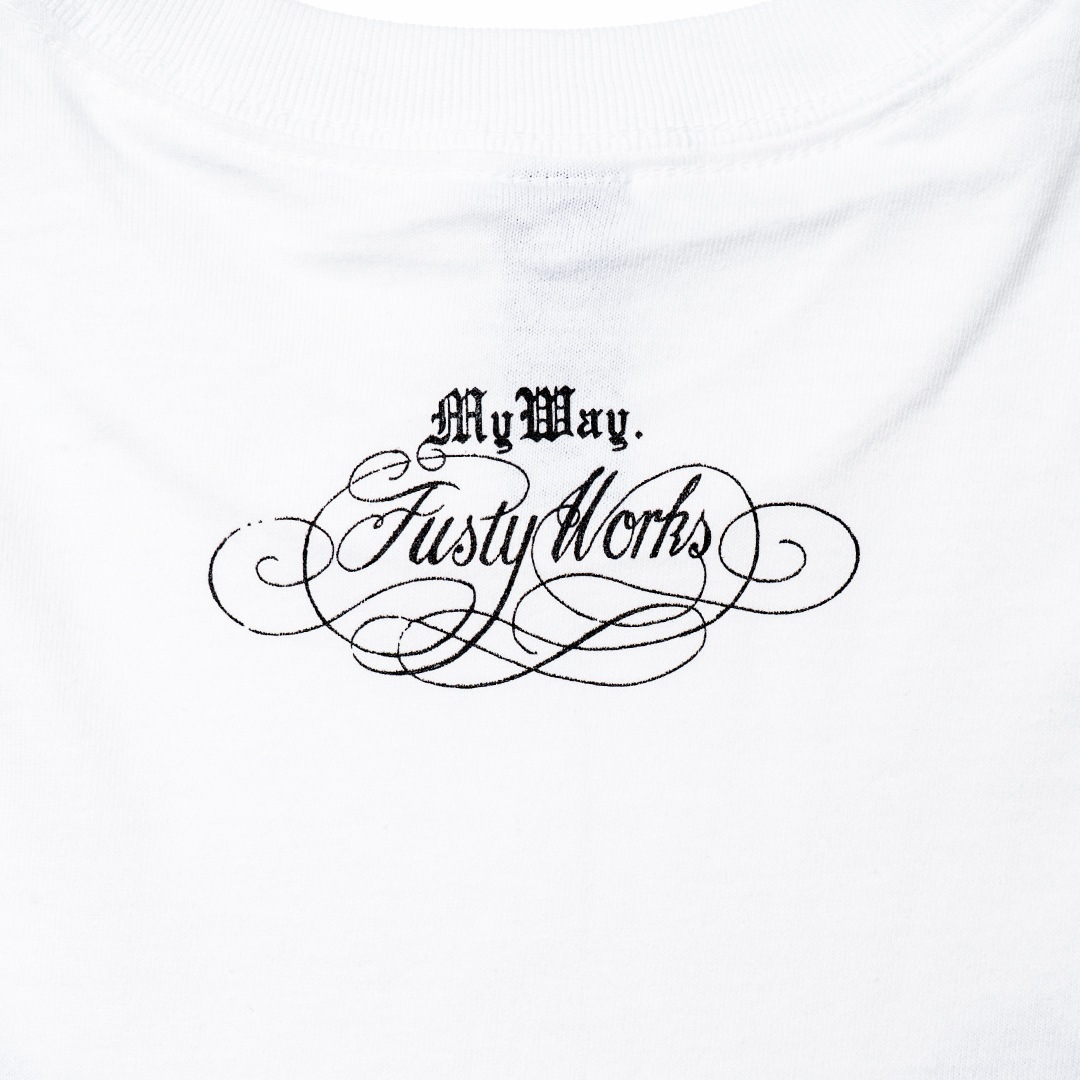 BROSH FUSTY WORKS S/S TEE OWL LOGO_WHBROSH Tġ