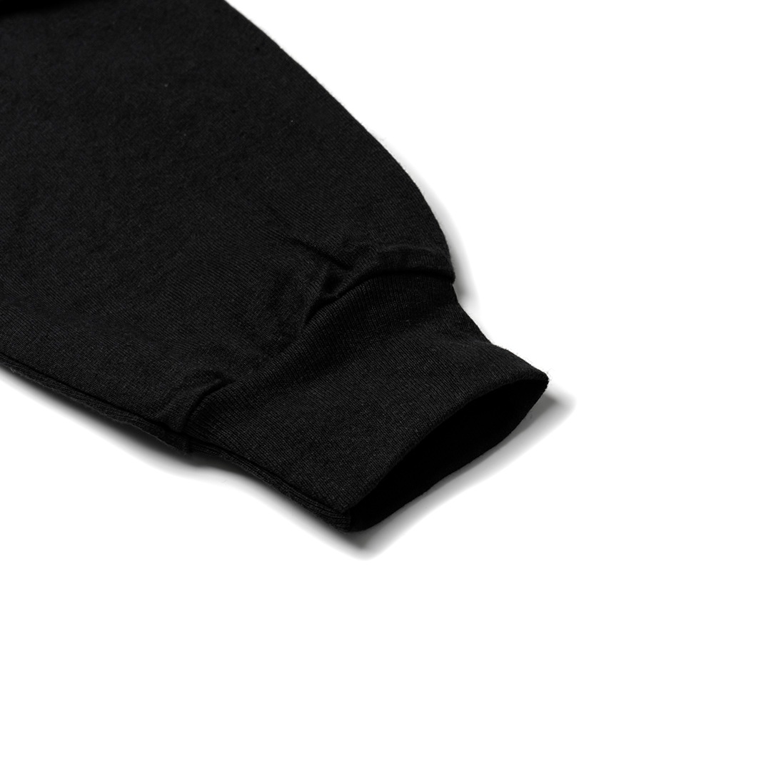 BROSH ��FUSTY WORKS L/S TEE OWL LOGO_BK��BROSH ��T����ġ�