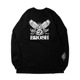 BROSH ��FUSTY WORKS L/S TEE OWL LOGO_BK��BROSH ��T����ġ�