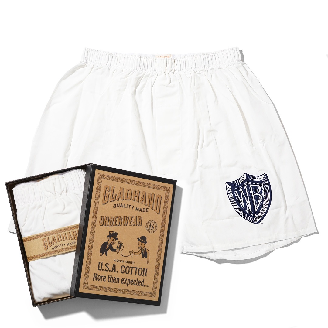 WARNER BROS. 100TH - STANDARD BOXER SHORTSWHITEˡGLAD HAND ʥѥġ