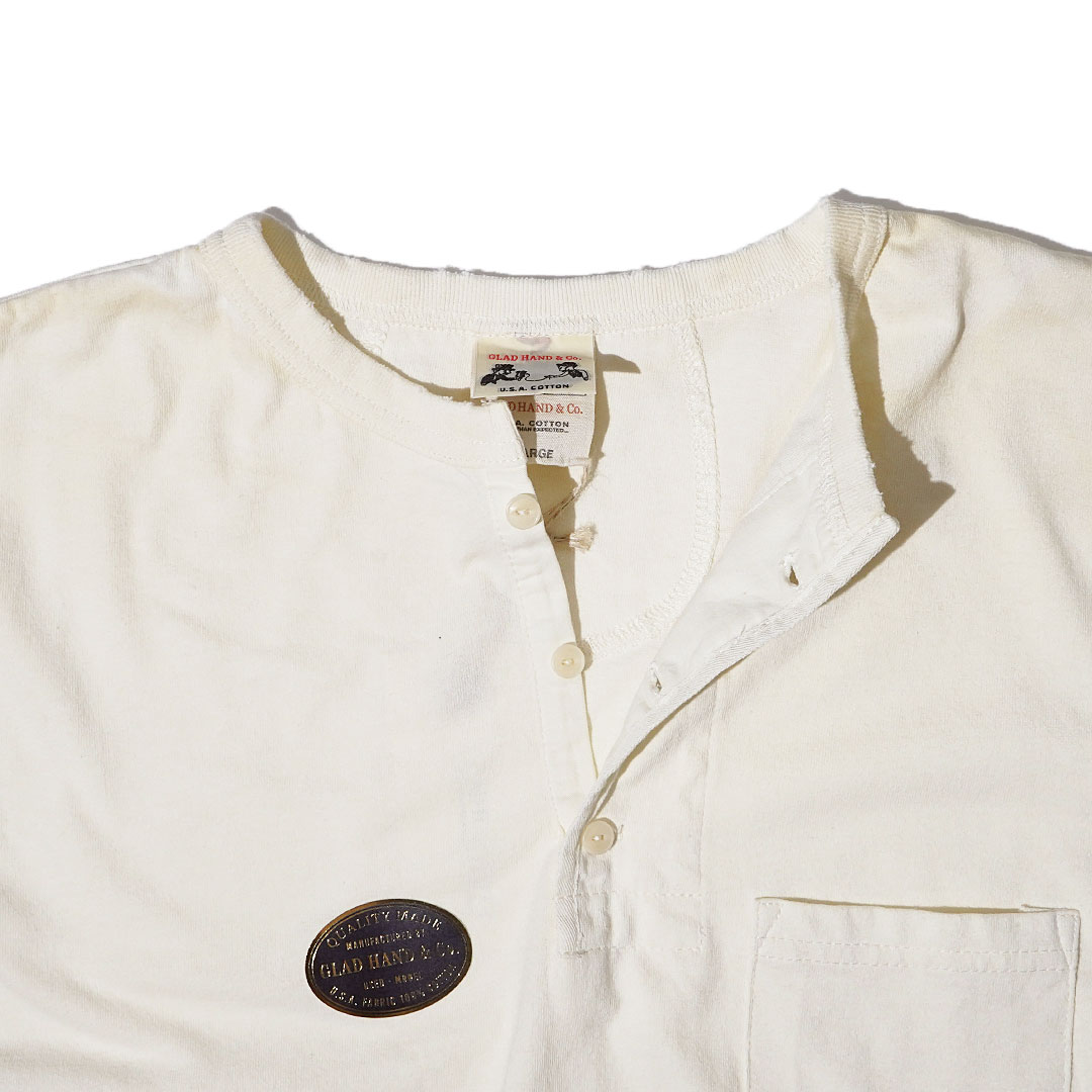 VINTAGE FINISH STANDARD HENRY POCKET L/S T-SHIRTS_26��WH�ˡ�GLAD HAND ��T����ġ�