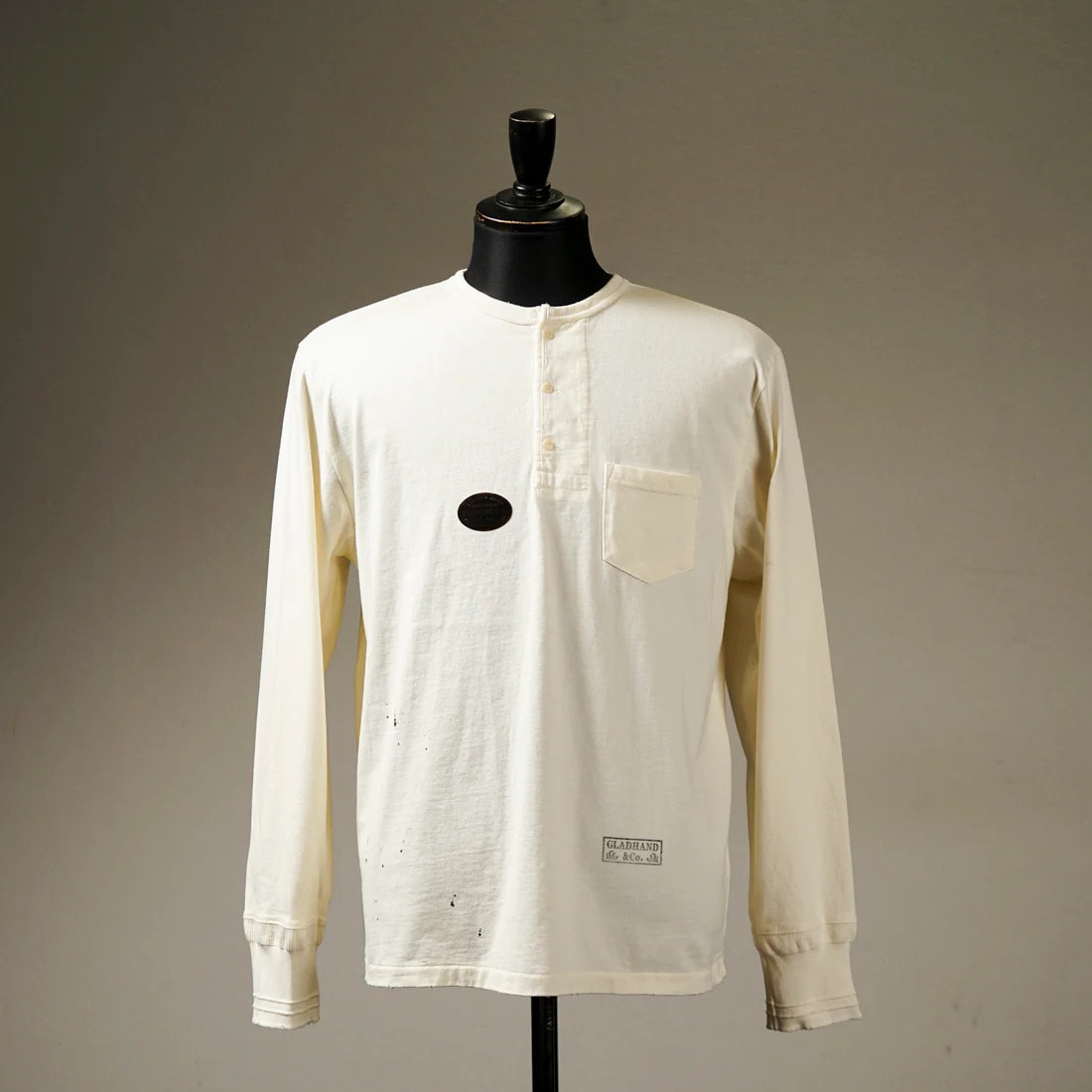 VINTAGE FINISH STANDARD HENRY POCKET L/S T-SHIRTS_26��WH�ˡ�GLAD HAND ��T����ġ�