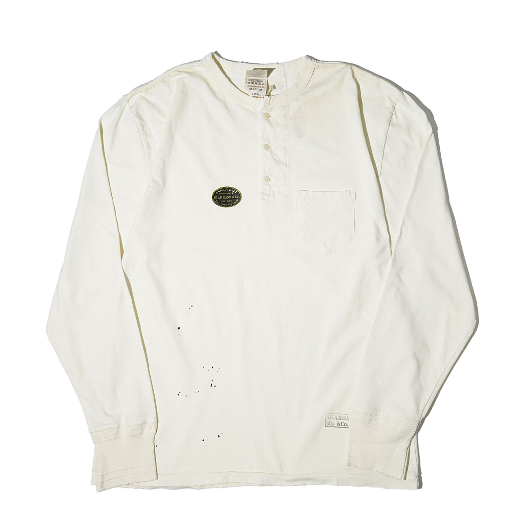VINTAGE FINISH STANDARD HENRY POCKET L/S T-SHIRTS_26��WH�ˡ�GLAD HAND ��T����ġ�