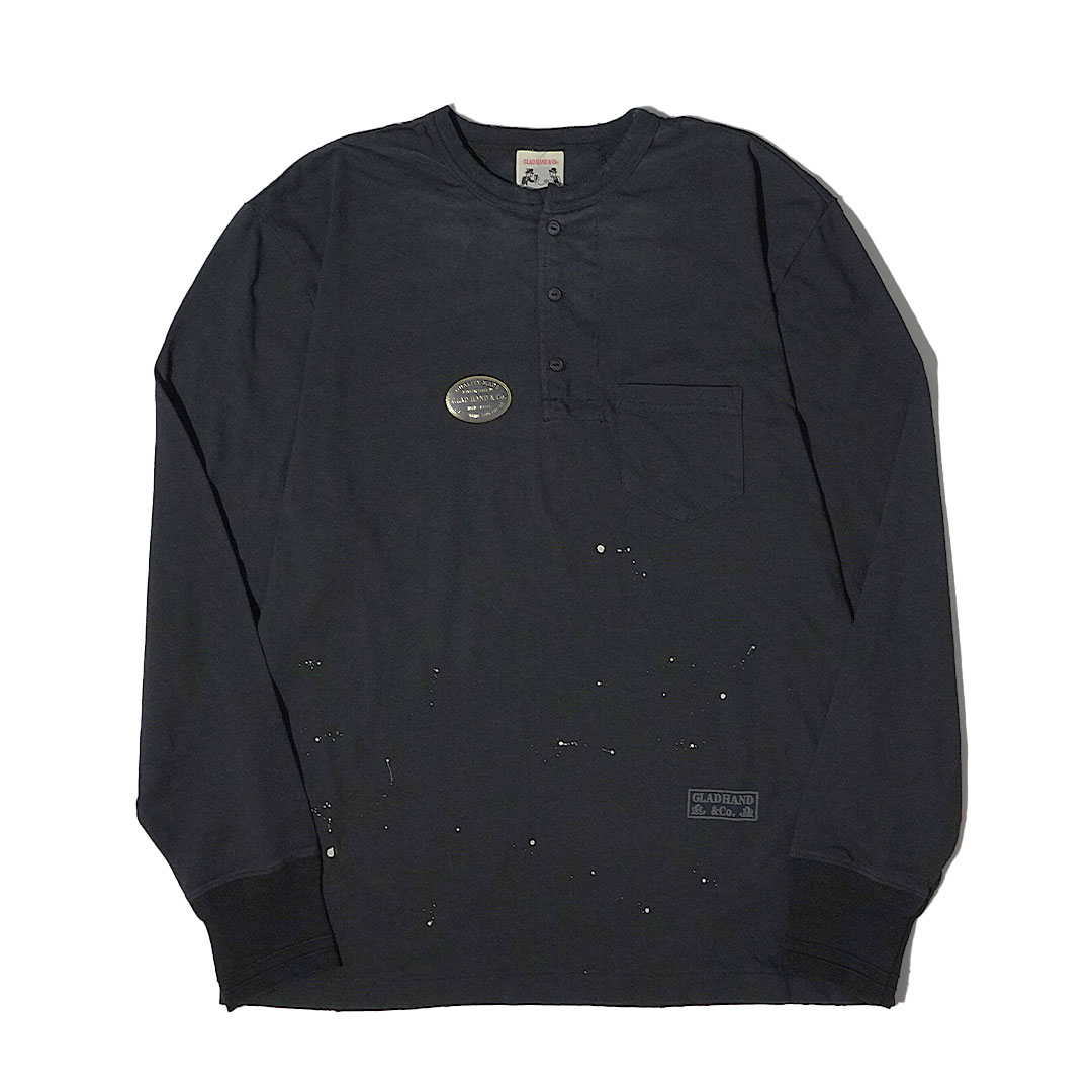 VINTAGE FINISH STANDARD HENRY POCKET L/S T-SHIRTS_26��BK�ˡ�GLAD HAND ��T����ġ�