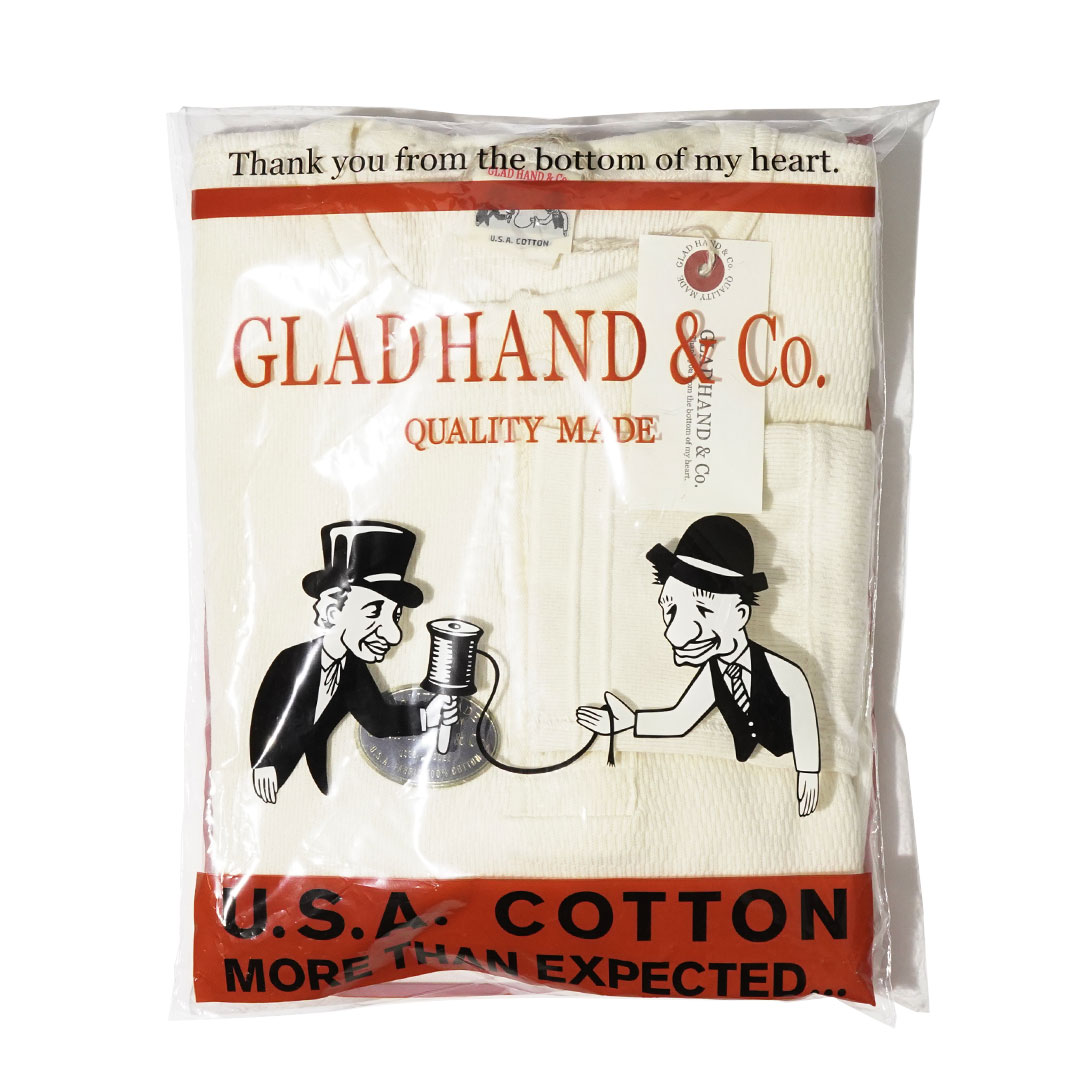 VINTAGE FINISH STANDARD WAFFLE HENRY L/S T-SHIRTS_28��WH�ˡ�GLAD HAND ��T����ġ�