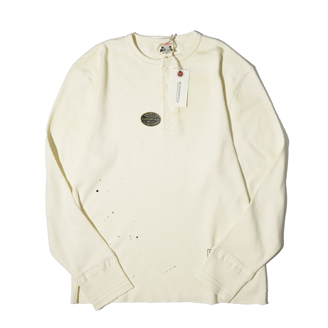 VINTAGE FINISH STANDARD WAFFLE HENRY L/S T-SHIRTS_28��WH�ˡ�GLAD HAND ��T����ġ�