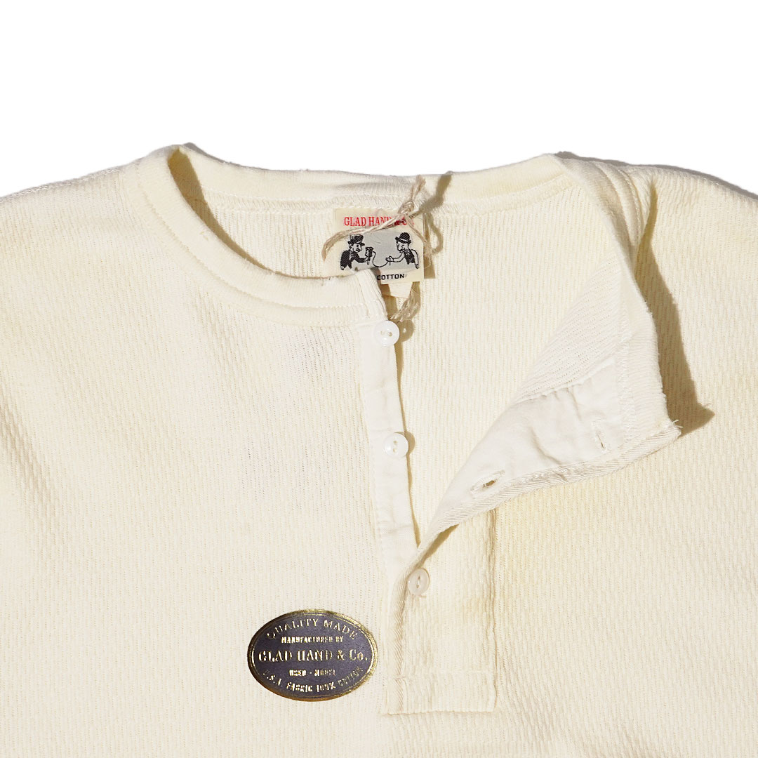 VINTAGE FINISH STANDARD WAFFLE HENRY L/S T-SHIRTS_28��WH�ˡ�GLAD HAND ��T����ġ�