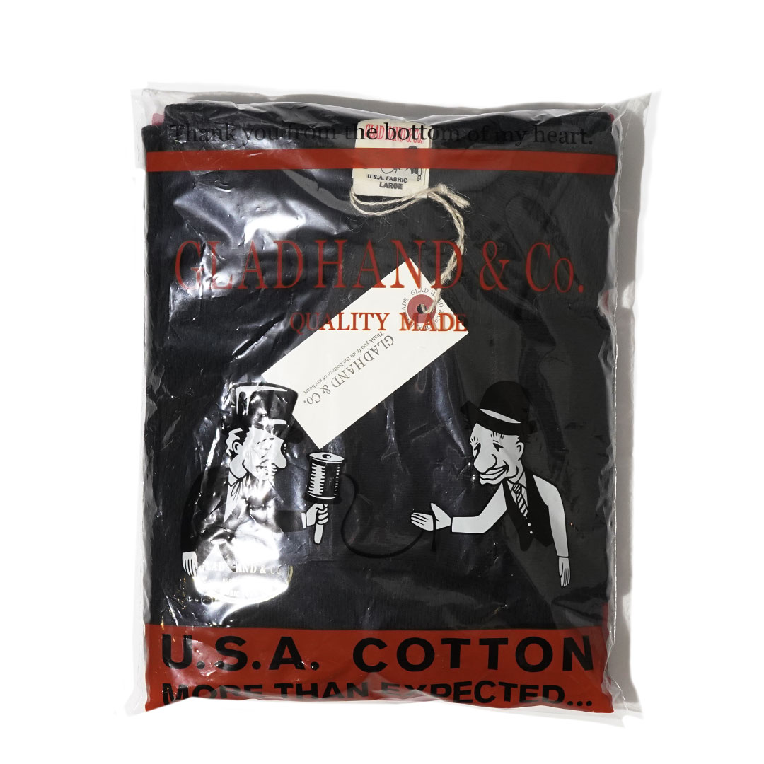 VINTAGE FINISH STANDARD WAFFLE HENRY L/S T-SHIRTS_28BKˡGLAD HAND Tġ