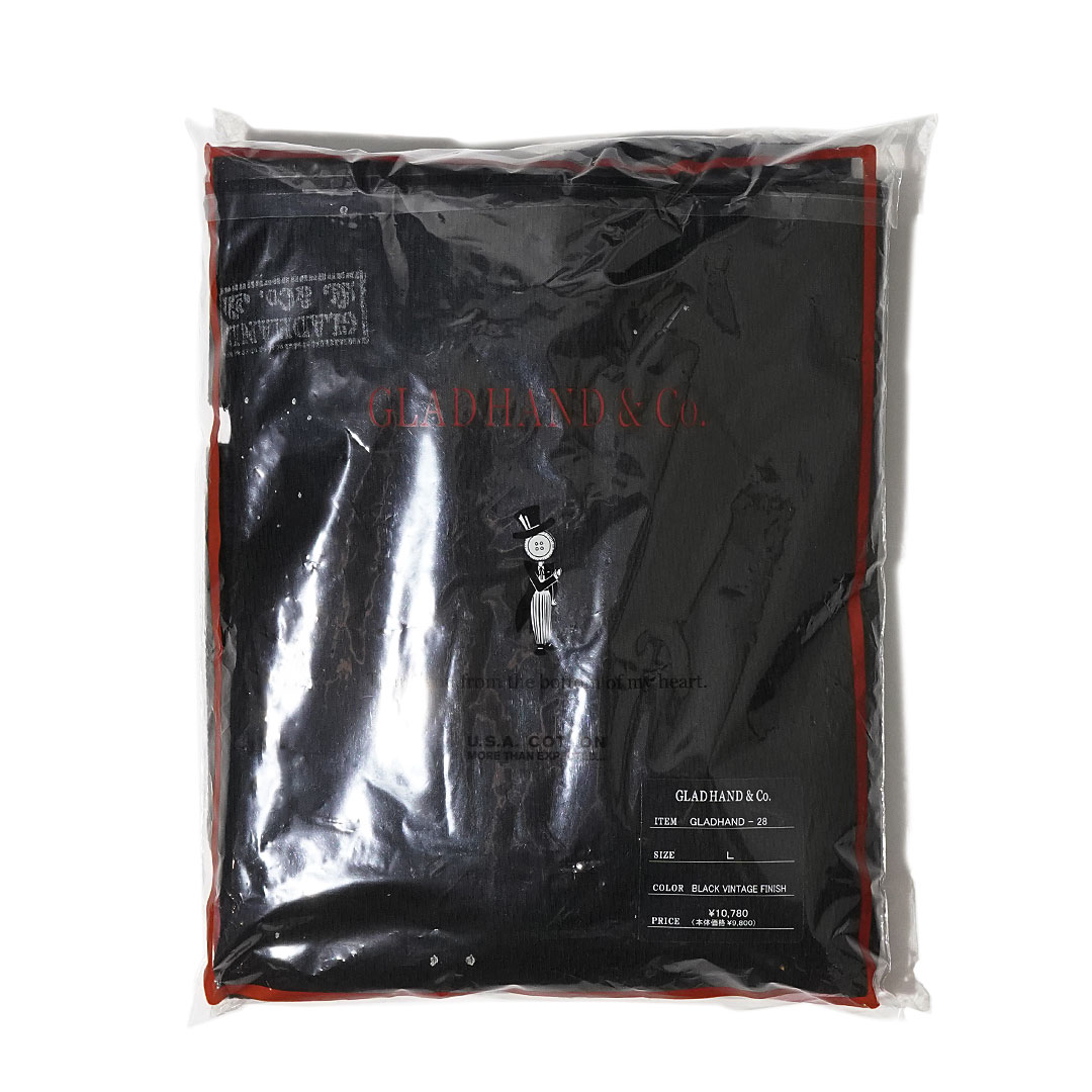 VINTAGE FINISH STANDARD WAFFLE HENRY L/S T-SHIRTS_28BKˡGLAD HAND Tġ