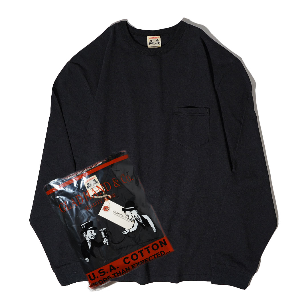 HEAVY WEIGHT BINDER NECK L/S POCKET T-SHIRTS_34BKˡGLAD HAND Tġ