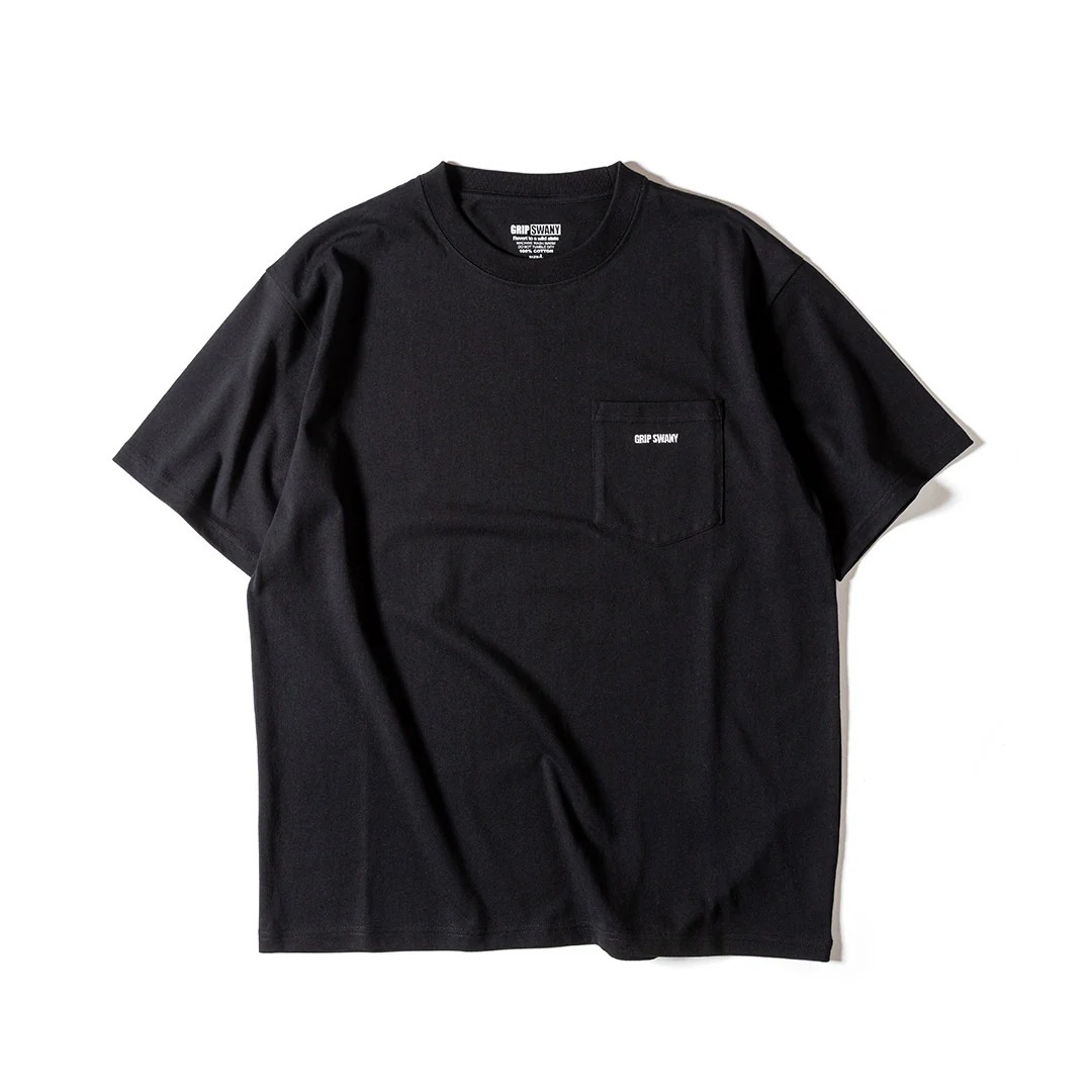 GSMCT-110T GS BOX LOGO POCKET TEE (BLACK)��GRIP SWANY��T����ġ�