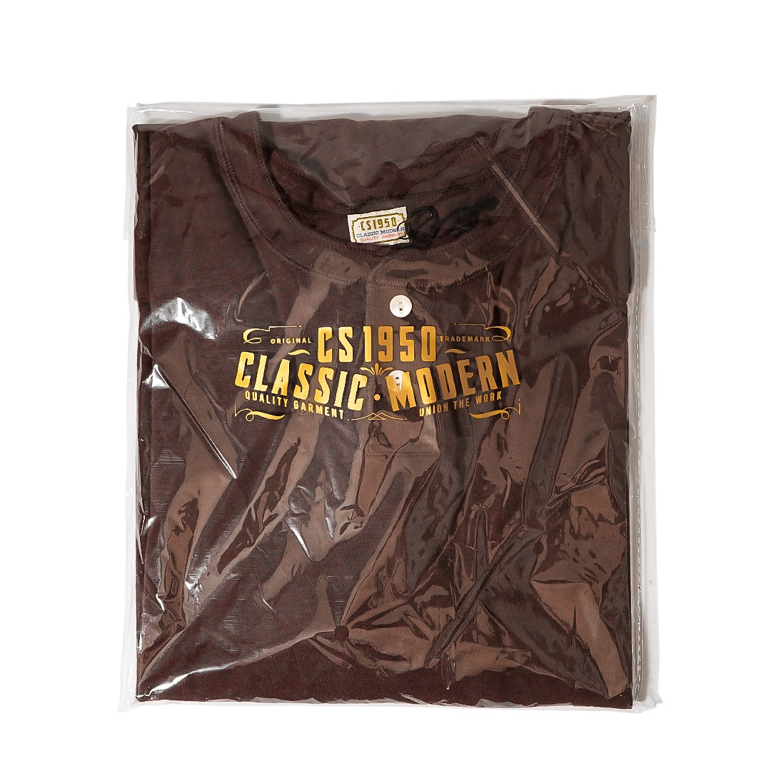 REGULAR HENLY NECK T��BROWN�ˡ�CS1950��T����ġ�