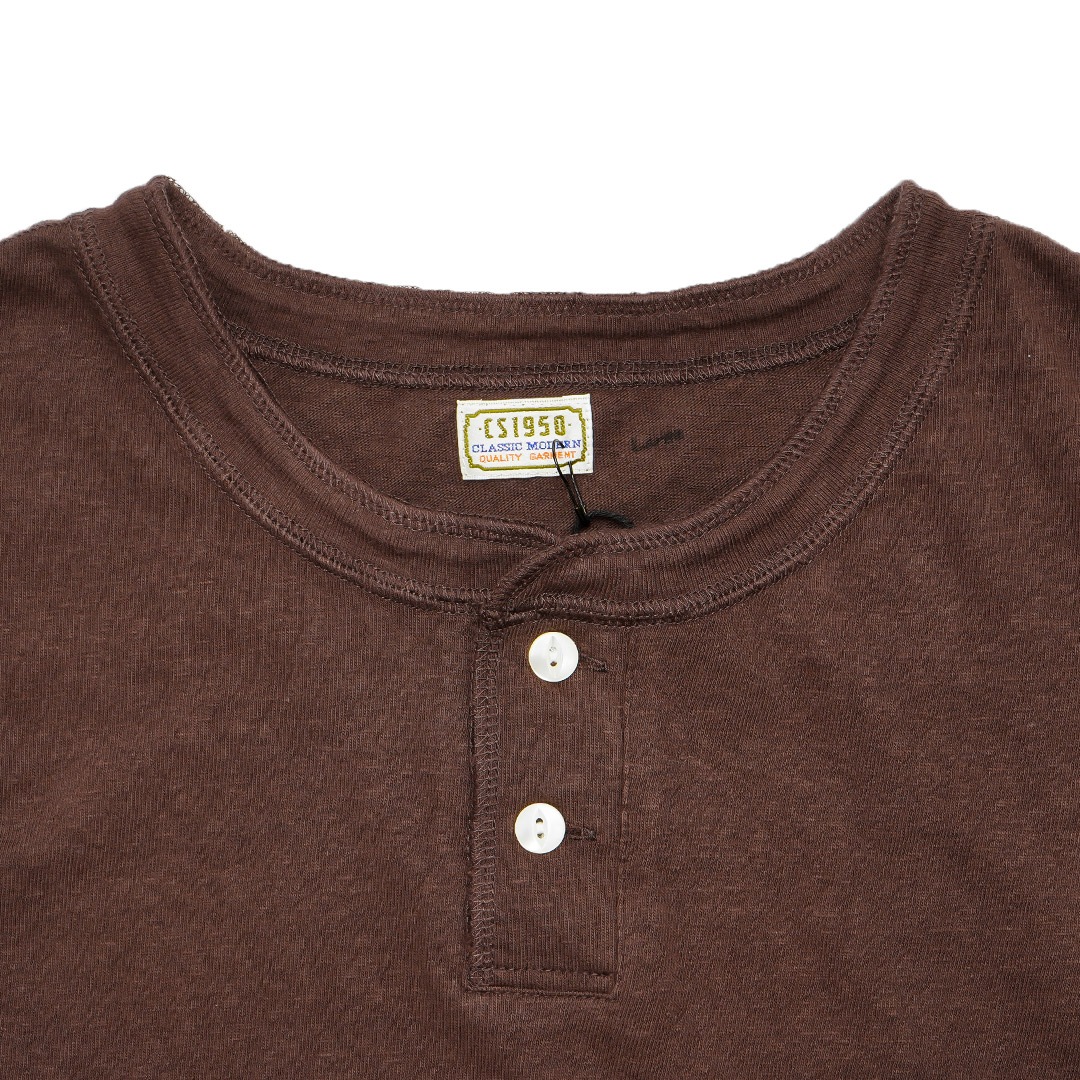 REGULAR HENLY NECK T��BROWN�ˡ�CS1950��T����ġ�