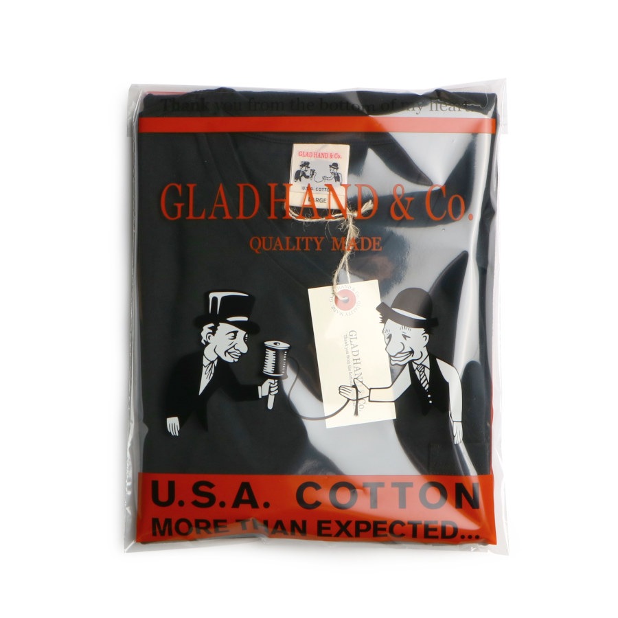 STANDARD V-NECK T-SHIRTS_06BKˡGLAD HAND Tġ