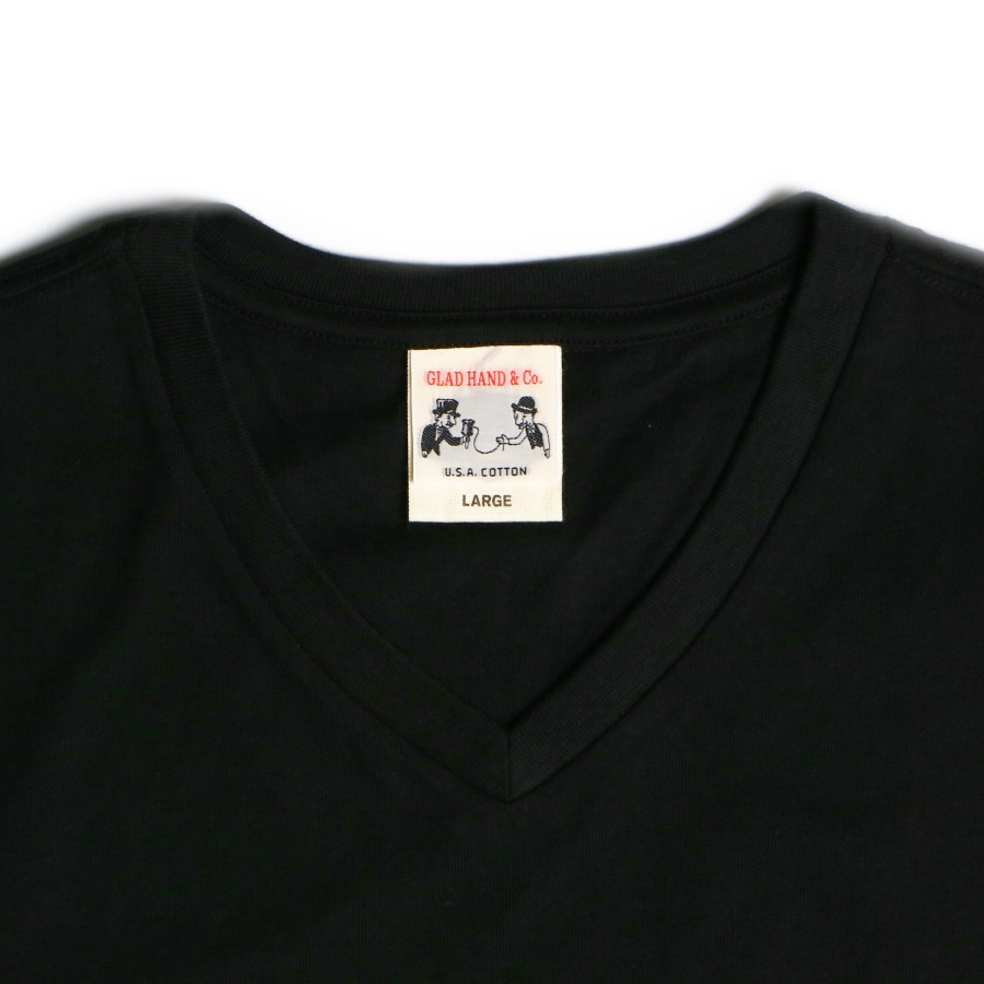 STANDARD V-NECK T-SHIRTS_06BKˡGLAD HAND Tġ