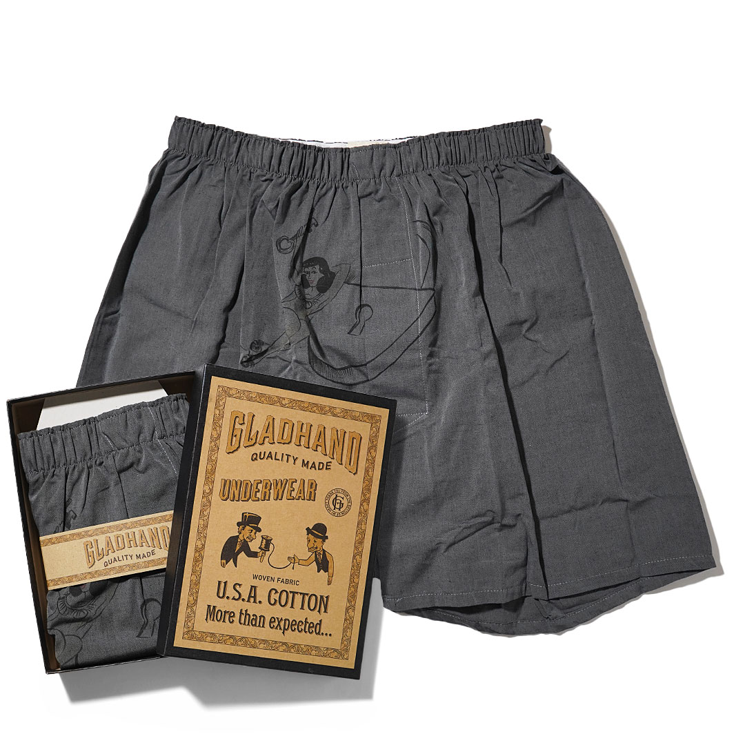 STANDARD BOXER SHORTS PRINT D BLACK�ʥܥå�������ˡ�GLAD HAND �ʥѥ�ġ�