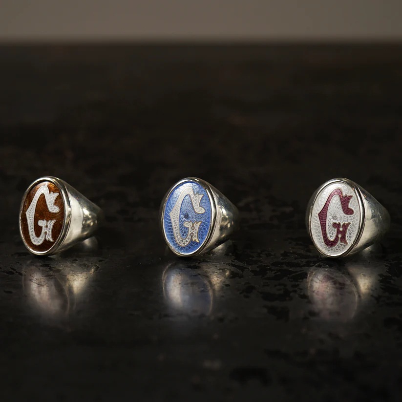 INSIGNIA PINKIE RING��BROWN�ˡ�GLAD HAND�ʻ��ء�