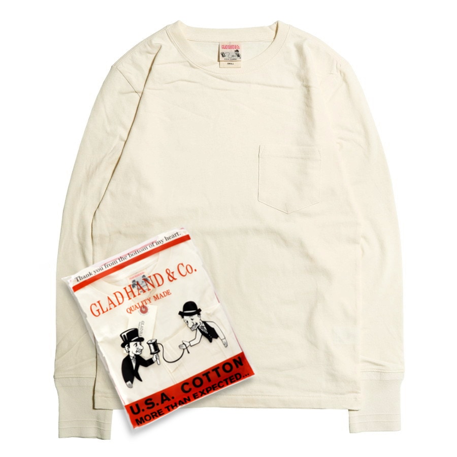 STANDARD POCKET L/S T-SHIRTS_25WHˡGLAD HAND Tġ