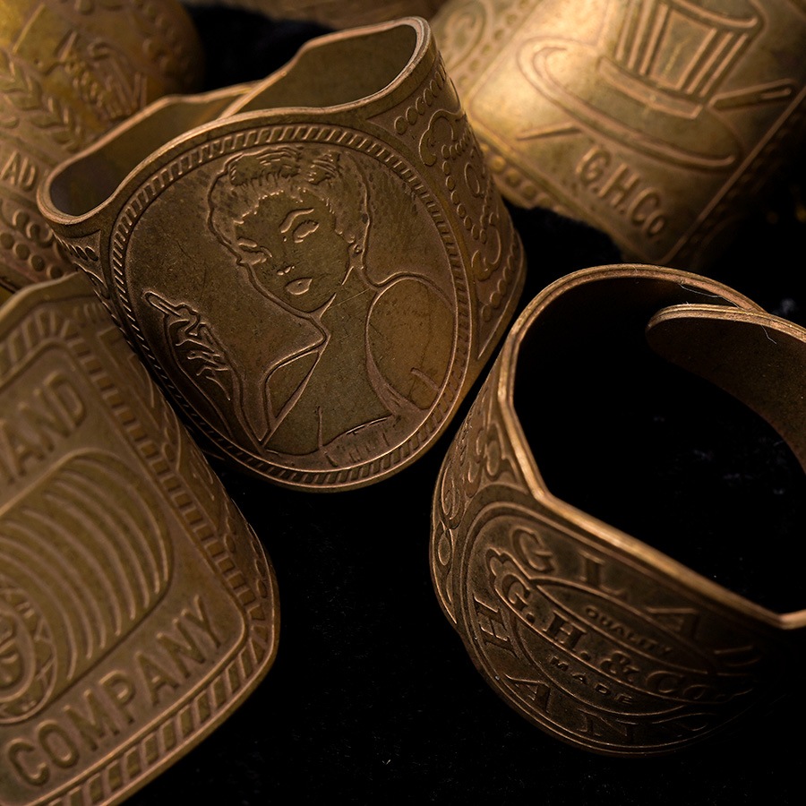 CIGAR TAG RING BRASSGLAD HANDʥ󥰡