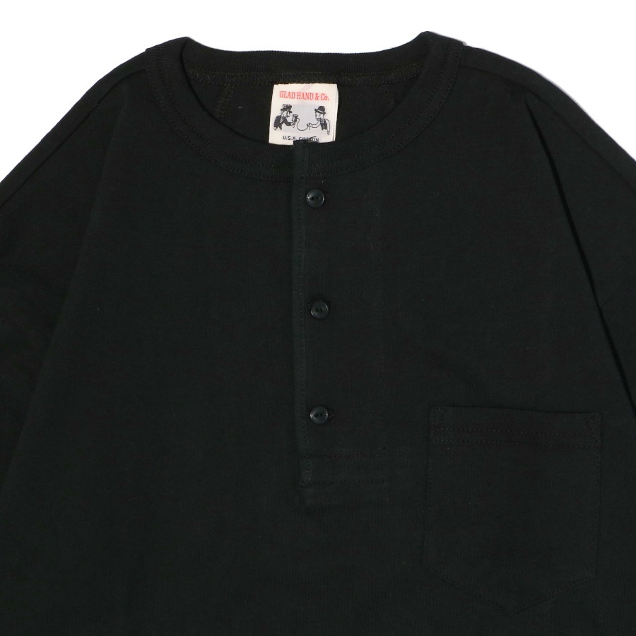 HALF SLEEVE HENRY POCKET T-SHIRTS_17��BK�ˡ�GLAD HAND ��T����ġ�