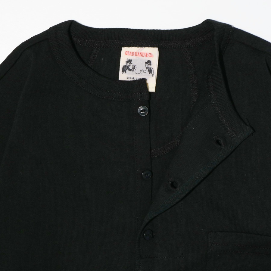 HALF SLEEVE HENRY POCKET T-SHIRTS_17��BK�ˡ�GLAD HAND ��T����ġ�