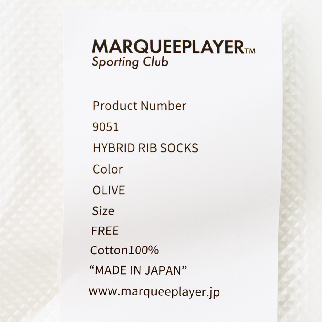 ��֥��å��� HYBRID RIB SOCKS "Made in JAPAN"�ʥ��꡼�֡ˡ�MARQUEE PLAYER�ʥ��å�����
