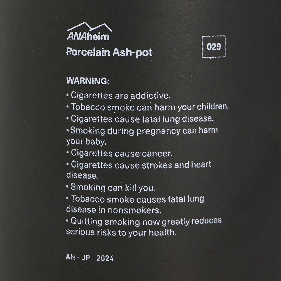 ANAheim PORCELAIN ASH-POT "Black"��DETAIL INC.���Żҥ��Х��ѳ�����