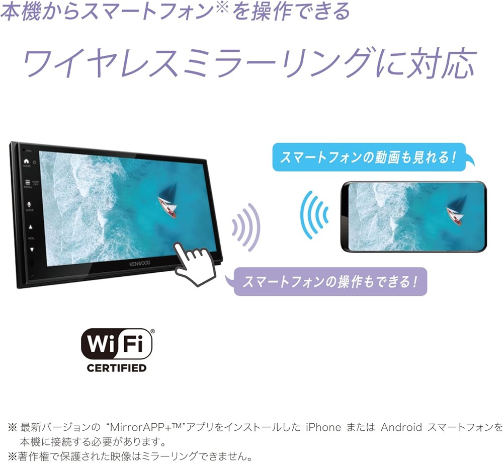 DMX5523S ���󥦥å� �ǥ����ץ쥤�����ǥ��� Apple CarPlay / Android Auto �磻��쥹�ߥ顼��� ���ƥ���б�(CD/DVD�Բ�)������ȯ���ġ�